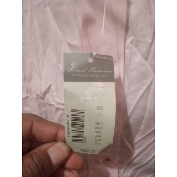 Daniel Cremieux Shirt Signature Collection Shirt Nwt Button Front Large L Pink - Picture 2 of 12